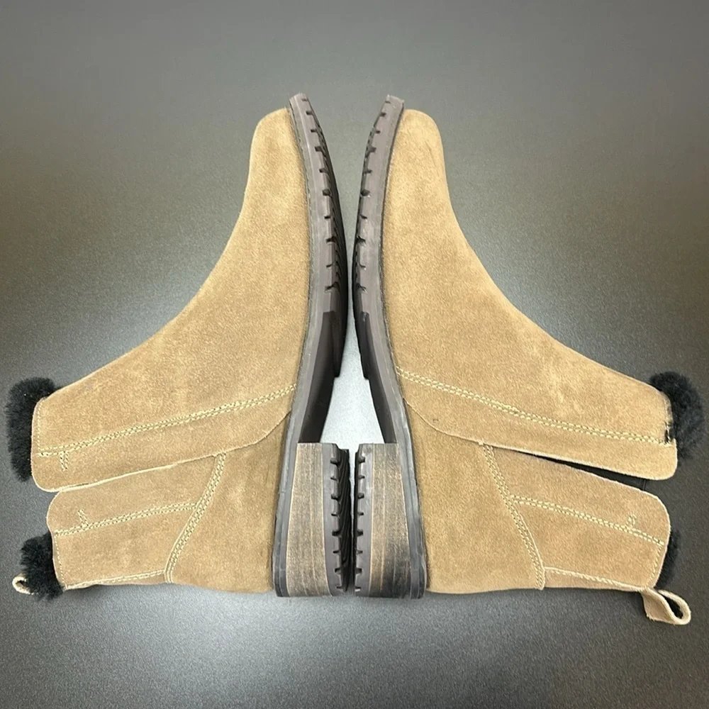 EMU Australia Suede Pioneer Chelsea Ankle Boots Size 8 Waterproof Merino‎ Wool